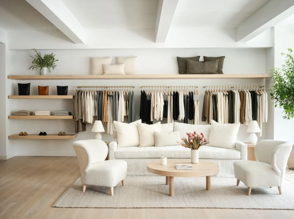 Couch and clothes
